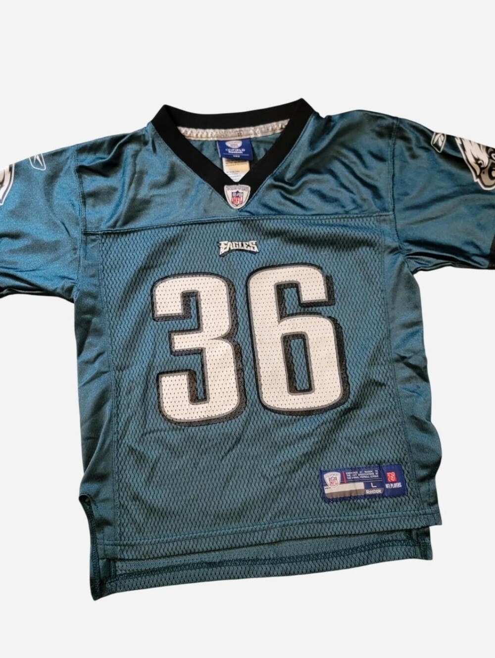 Reebok Kids Eagles #36 Teal and White Football Jersey